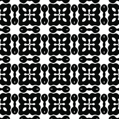 Plakat Geometric vector pattern with Black and white colors. Seamless abstract ornament for wallpapers and backgrounds.