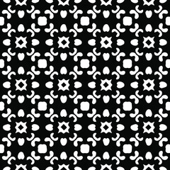 Geometric vector pattern with Black and white colors. Seamless abstract ornament for wallpapers and backgrounds.