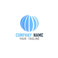 Abstract Blue Vector logotype for any company.
