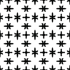  Geometric vector pattern with Black and white colors. Seamless abstract ornament for wallpapers and backgrounds.