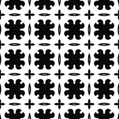  Geometric vector pattern with Black and white colors. Seamless abstract ornament for wallpapers and backgrounds.