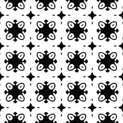  Geometric vector pattern with Black and white colors. Seamless abstract ornament for wallpapers and backgrounds.