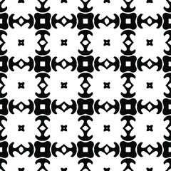 Naklejka na ściany i meble Geometric vector pattern with Black and white colors. Seamless abstract ornament for wallpapers and backgrounds.
