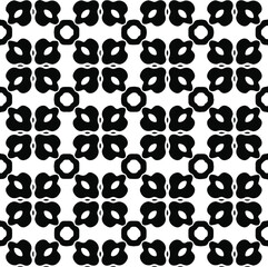  Geometric vector pattern with Black and white colors. Seamless abstract ornament for wallpapers and backgrounds.