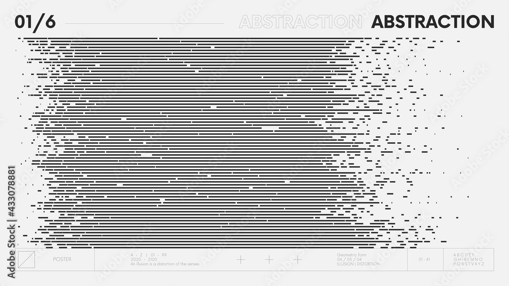 Leinwandbilder abstract modern geometric banner with simple shapes in black and white colors, graphic composition d