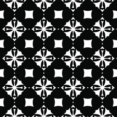 Geometric vector pattern with Black and white colors. Seamless abstract ornament for wallpapers and backgrounds.