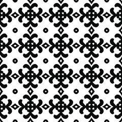 Geometric vector pattern with Black and white colors. Seamless abstract ornament for wallpapers and backgrounds.