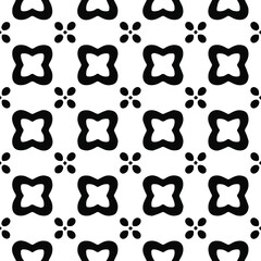 Geometric vector pattern with Black and white colors. Seamless abstract ornament for wallpapers and backgrounds.