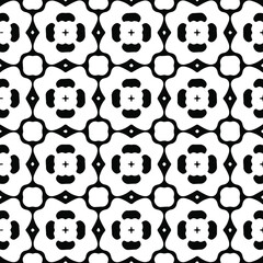 Geometric vector pattern with Black and white colors. Seamless abstract ornament for wallpapers and backgrounds.