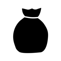 Sack icon. Simple sack or canvas bag sign. Vector Illustration