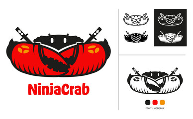 Ninja crab logo concept design for seafood restaurant, sport team and all every use for company.