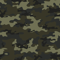 Fototapeta premium Army camouflage seamless pattern, background for printing clothing, fabric