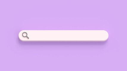 search bar background minimal purple pastel  3d render