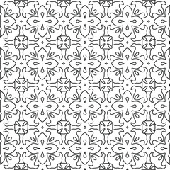 Geometric vector pattern with Black and white colors. abstract ornament for wallpapers and backgrounds.