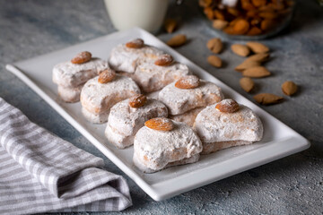 Traditional Kavala cookies with almond