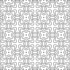 Geometric vector pattern with Black and white colors. abstract ornament for wallpapers and backgrounds.