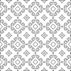 Geometric vector pattern with Black and white colors. abstract ornament for wallpapers and backgrounds.