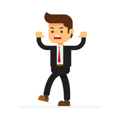 Angry boss firing employee