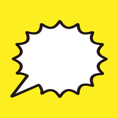 吹き出しイラスト、アイコン（手描き、マーカー風）