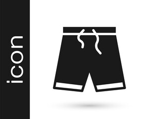 Black Swimming trunks icon isolated on white background. Vector