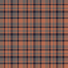 Plaid seamless pattern. Vector background of textile ornament. Flat fabric design.