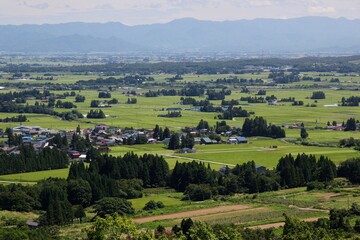 Obraz premium 田園散居集落景観