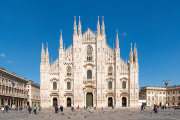 Milan cathedral (Duomo di Milano) at sunny day,Milan,Italy.