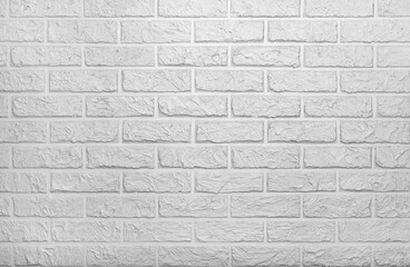 Brick wall. White brick wall background. Brick. Pattern of white tiles
