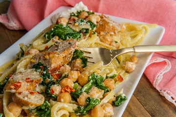 Linguine Chickpeas Ricotta Cheese