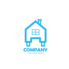 A plugs house logo minimalism with sweet color and looks elegant, suitable for any company.