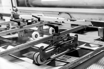 Printing processes industry. Black and white