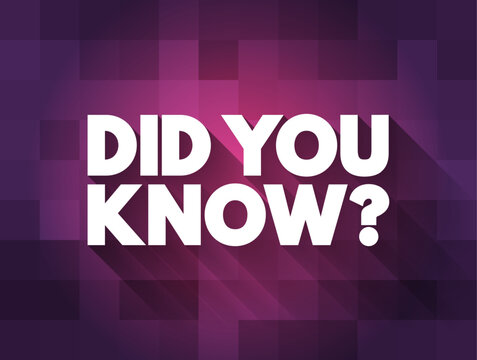 Did You Know Question text quote, concept background