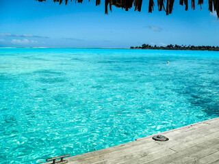 Vacation in Bora Bora Polynesia, fabulous sea.