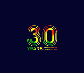 Mixed colors, Festivals 30 Year Anniversary, Party Events, Company Based, Banners, Posters, Card Material, for