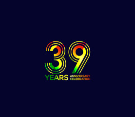 Mixed colors, Festivals 39 Year Anniversary, Party Events, Company Based, Banners, Posters, Card Material, for