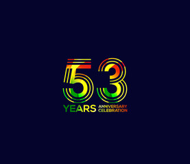 Mixed colors, Festivals 53 Year Anniversary, Party Events, Company Based, Banners, Posters, Card Material, for