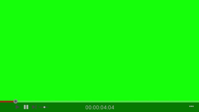 Green Screen Video Player Click and Play with One Minute Timecode Animation