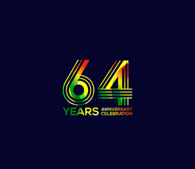 Mixed colors, Festivals 64 Year Anniversary, Party Events, Company Based, Banners, Posters, Card Material, for