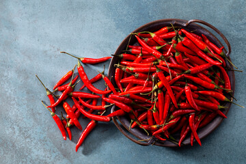 Red hot chili peppers pattern texture background.
