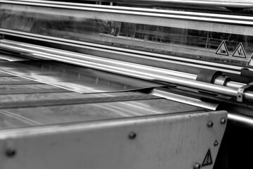 Fototapeta premium Printing processes industry. Black and white