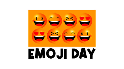 Happy Emoji Day Background Illustration.