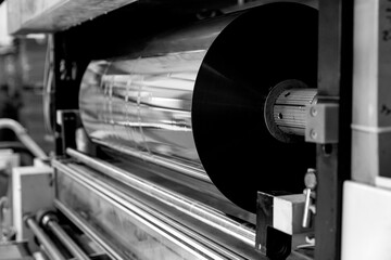 Printing processes industry. Black and white