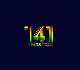 Mixed colors, Festivals 141 Year Anniversary, Party Events, Company Based, Banners, Posters, Card Material, for