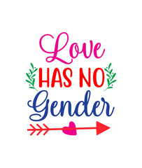 Love Has No Gender layer by layer svg cutting file