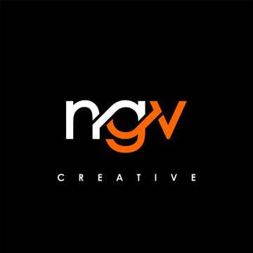 NGV Letter Initial Logo Design Template Vector Illustration