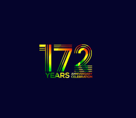 Mixed colors, Festivals 172 Year Anniversary, Party Events, Company Based, Banners, Posters, Card Material, for