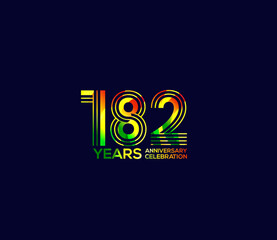 Mixed colors, Festivals 182 Year Anniversary, Party Events, Company Based, Banners, Posters, Card Material, for