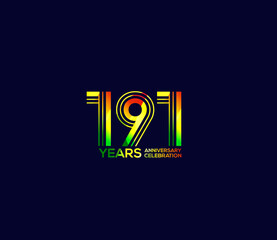Mixed colors, Festivals 191 Year Anniversary, Party Events, Company Based, Banners, Posters, Card Material, for