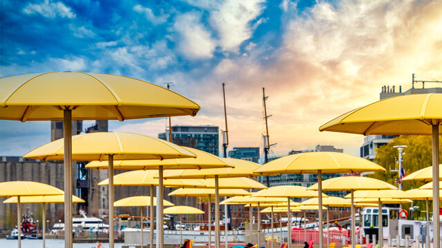 HTO Park beach in Toronto, Canada