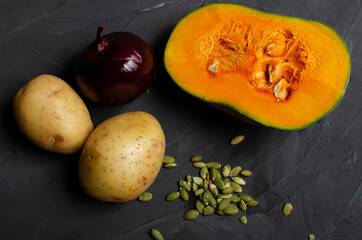 Pumpkin soup whit milky cream